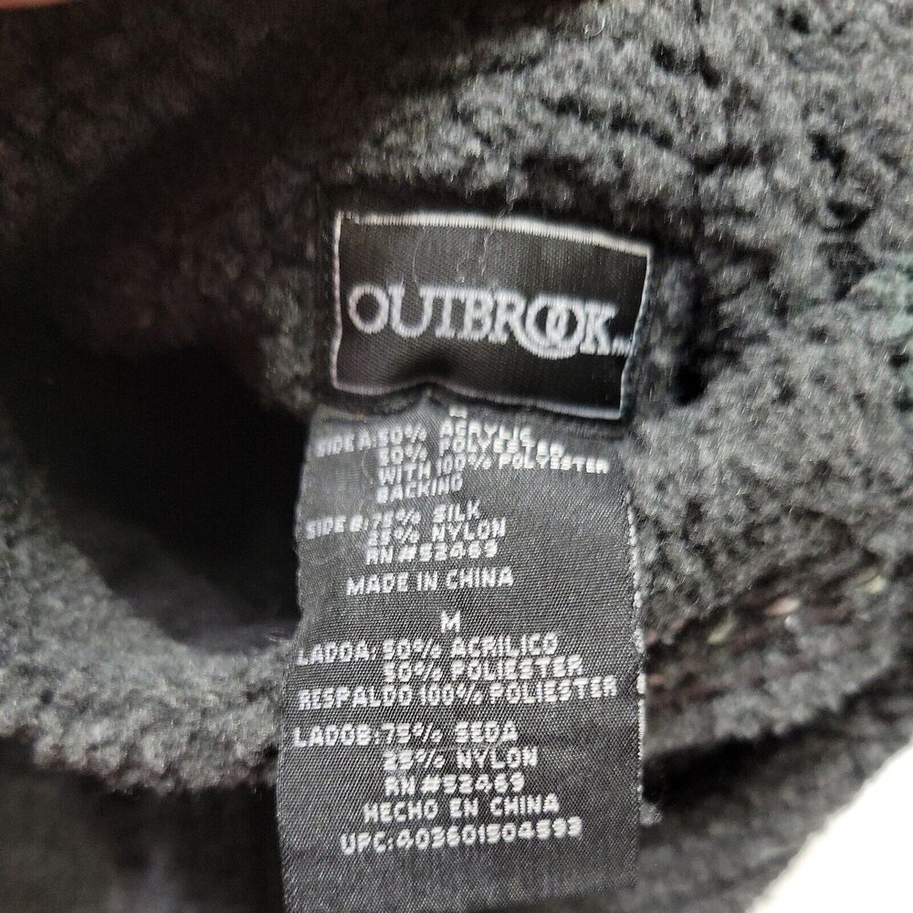 Outbrook Coat Women M Fleece Jacket Grey long Sleeve Button Patch Pockets Collar - Picture 11 of 14